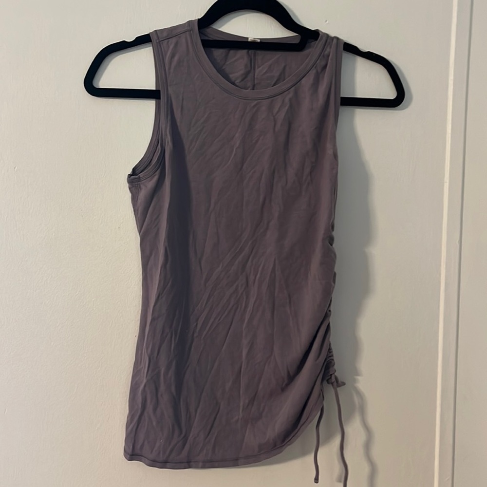 Purple Lululemon tie side tank top